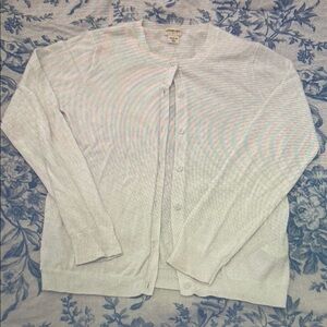 Women's White Cardigan Sweater